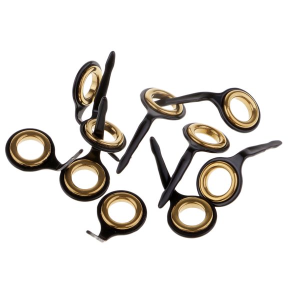 

10pcs fishing rod guides eye ring diy rod repair kit 8#