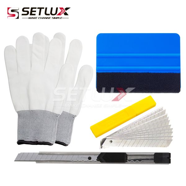 

4pcs/set car squeegee scraper wrapping tools vehicle vinyl wrap film sticker installation kit cutter knife