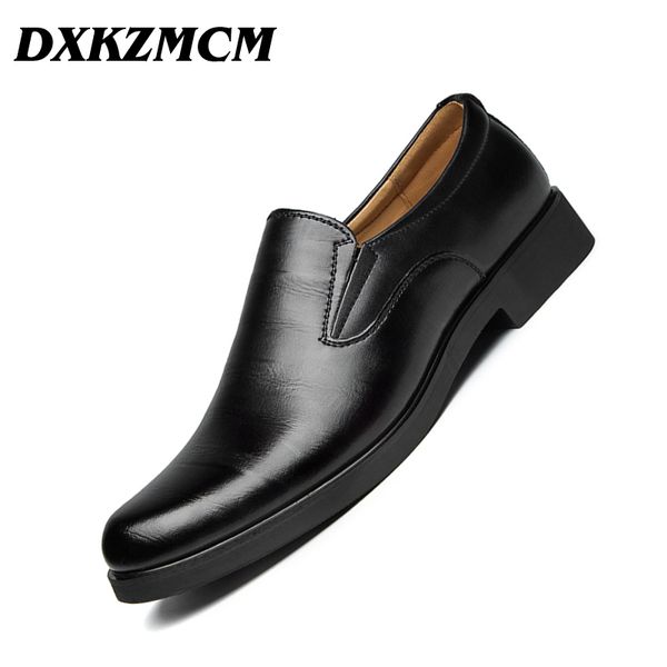 

dxkzmcm formal shoes men round toe men dress shoes leather oxford for fashion dress footwear, Black