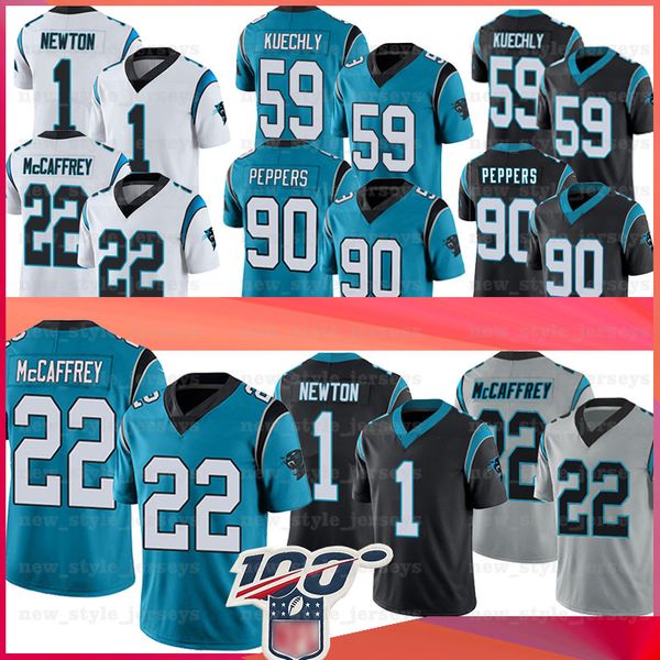 

22 chri tian mccaffrey carolina 1 cam newton panther jer ey 59 luke kuechly 90 juliu pepper football jer ey