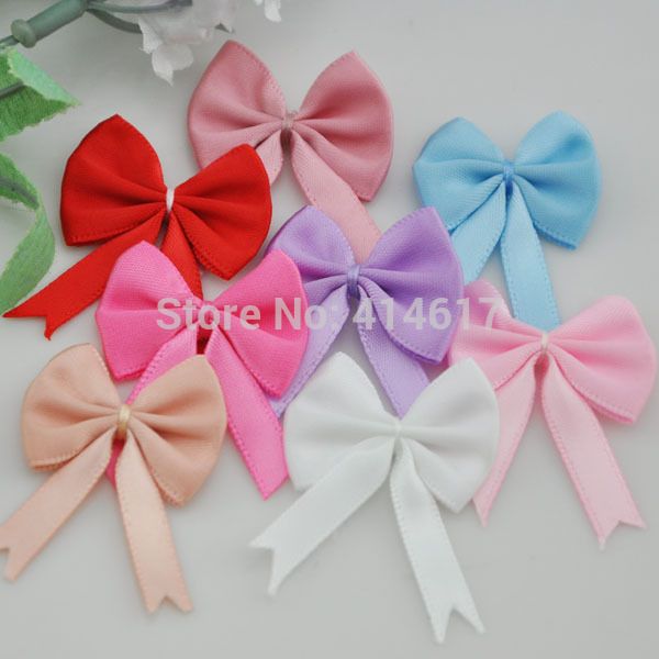 

20pcs satin ribbon bows flowers wedding appliques diy craft u pick a044