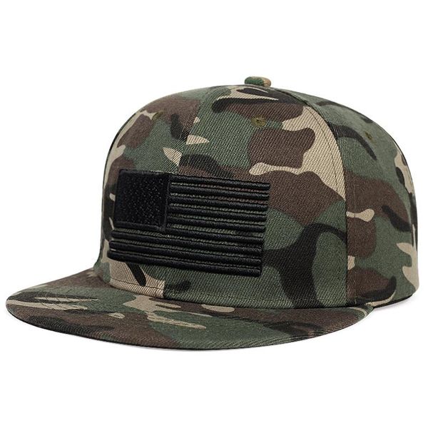 

new american flag 3d embroidered baseball cap hip-hop tide wild hat fashion male camouflage series sports hats snapback caps zqfno, Black;white