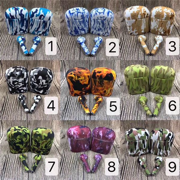 

Camouflage camo i7 tw i9 tw i8 tw earbud wirele bluetooth earphone twin double earbud mini calling mu ic head et headphone