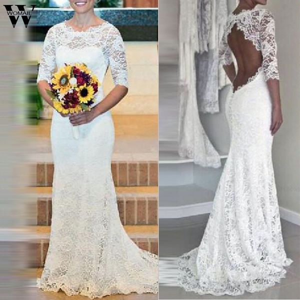 

womail dress women new fashion lace dress elegant sleeve formal long dress white party dresses hollow out for female p918, Black;gray
