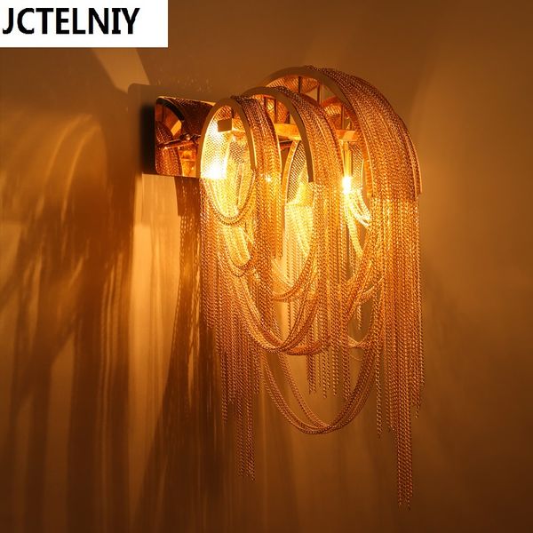 

Luxury tassel pengda iron wall lamp stair wall lamp Retro industrial aluminum wall light