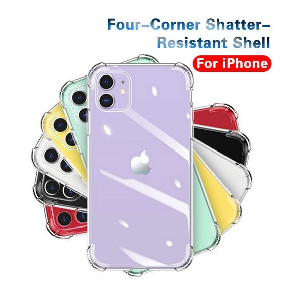 

luxury shockproof silicone phone cases for iphone 11 pro x xr xs max 6 7 8 plus 11 case cover transparent protection back cover