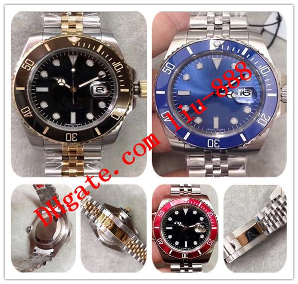 

3 style u1 factory men wristwatch 116613 116619 millennium strap 40mm ceramic bezel automatic luxury watch ing, Slivery;brown