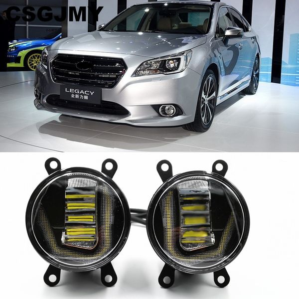 

3-in-1 functions auto led for legacy gt 2013 - 2016 drl daytime running light car projector fog lamp with yellow signal