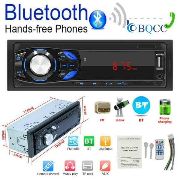 

autoradio single 1 din car stereo mp3 player aux usb tf card u disk fm radio in-dash head unit