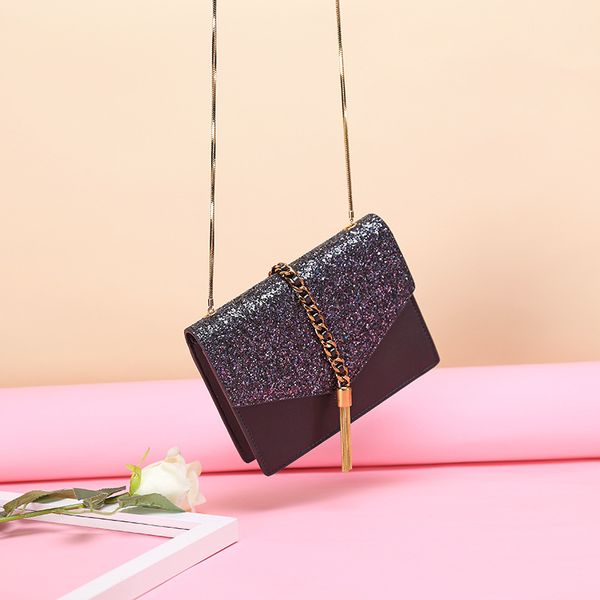 

сумка женщины 2019 конверт сумка с модной сумки, кисточкой одного плеча мешок, messenger и цепи