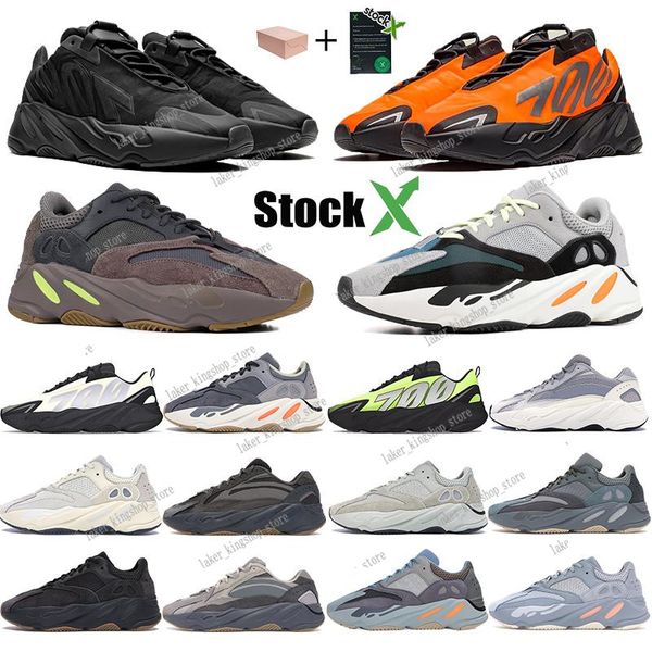 

kanye west wave runner 700 mens running shoes tie dye triple black carbon hospital blue magnet reflective men women stylist sneakers#006