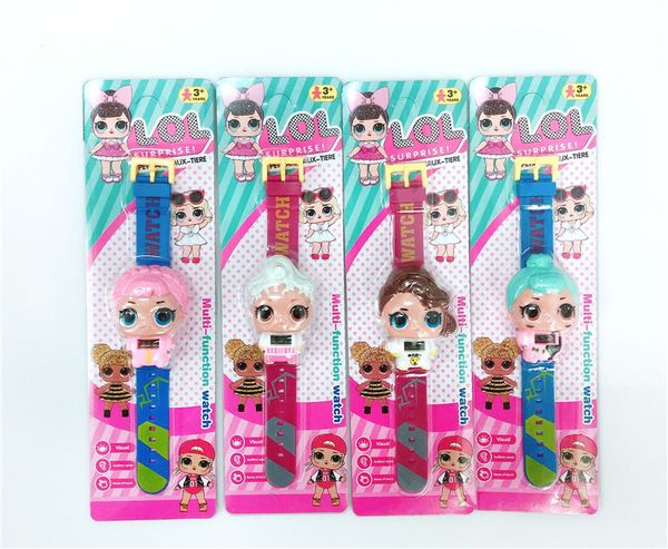 

2019 new cartoon doll watch fa hion girl electronic calendar time wri t watche children kid jewelry dhl hipping