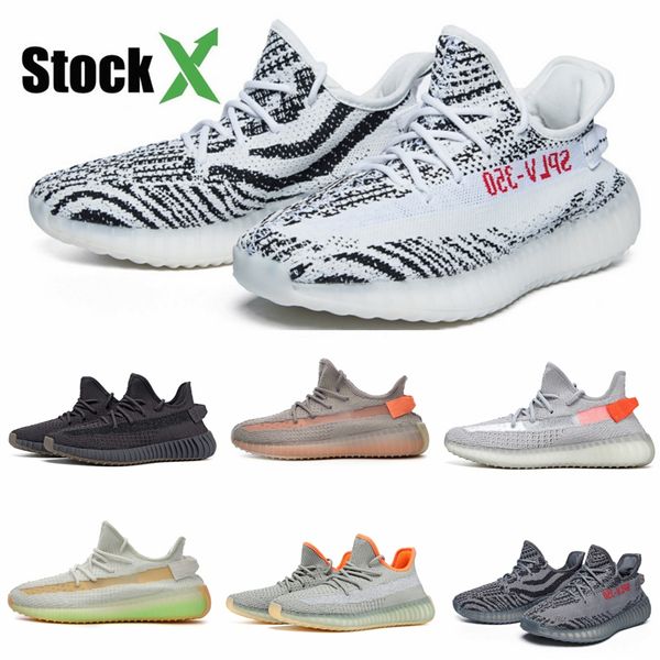 

alvah kanye west v3 running shoes designer shoes azael white glow in the dark sneakers teal blue static geode trainers us 5.5- #dss819