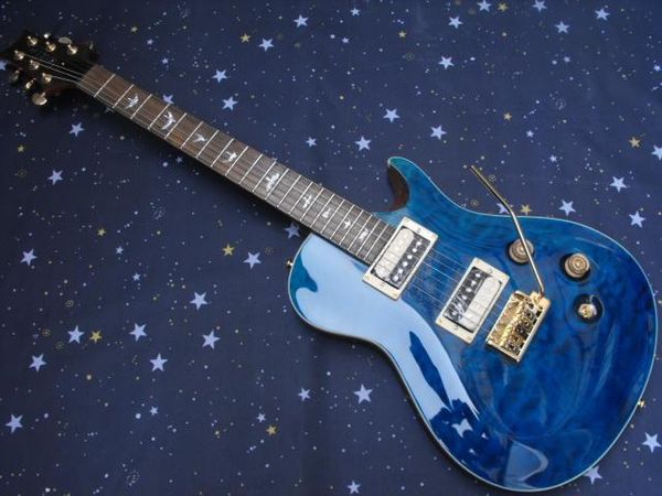 

синий PRS Пользовательские 22 24 Модели Электрогитара бесплатная доставка