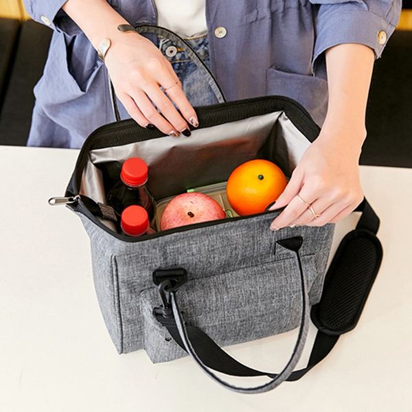 

oxford cloth large capacity lunch bag insulated lunch box keeping cooler bag picnic travel thermal food bag tote