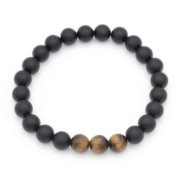 

tiger eye beaded stretch tiger eye bracelet beads bracelet yoga energy healing stone wrist for men and women, Golden;silver