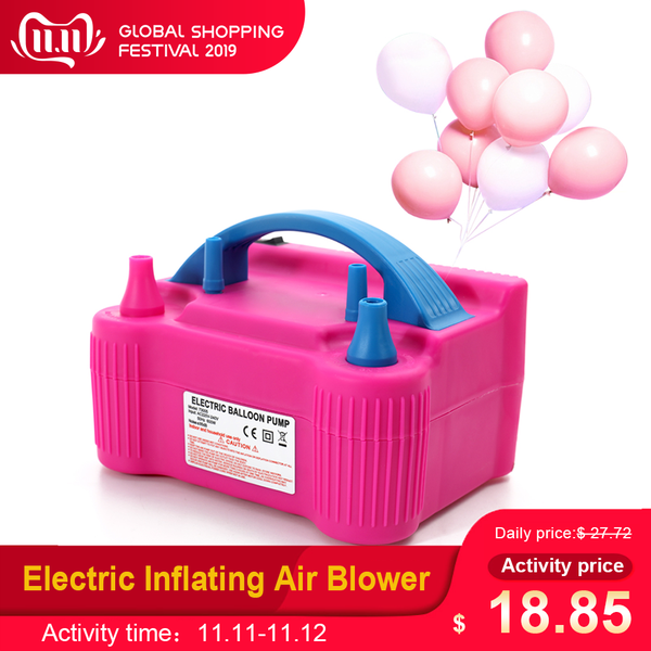 

110v electric high power inflating two nozzle air blower fast portable inflatable tool electric balloon inflator pump