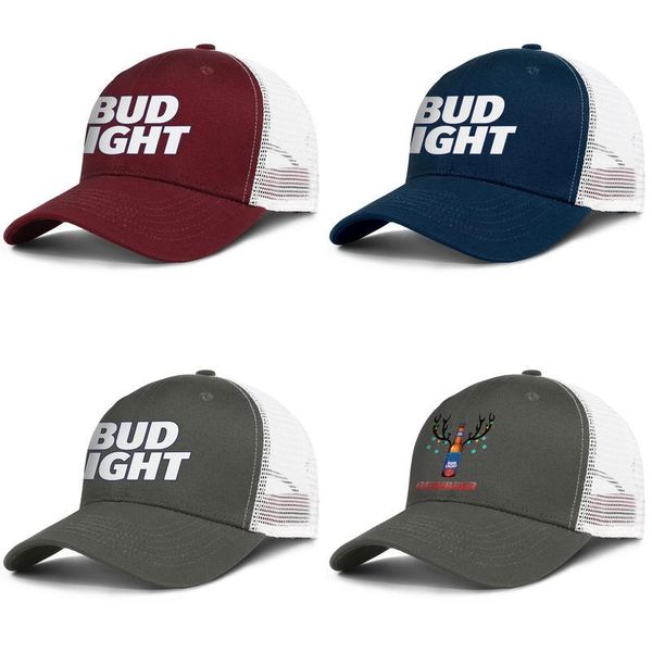 

bud light reinbeer red for men and women adjustable trucker meshcap fitted vintage personalized stylish baseballhats bud light logo, Blue;gray