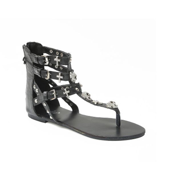 

2020 summer new fashion sandals female fashion herringbone slippers flat sandals, Black