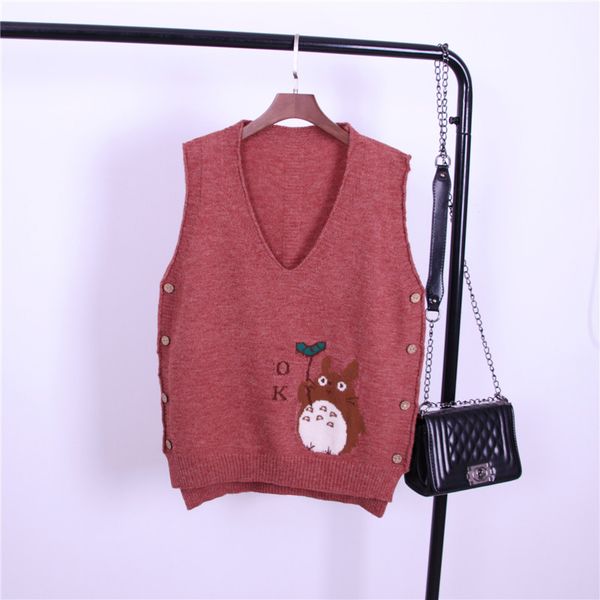 

2020 knit sweater vest in wool knit, Black;white