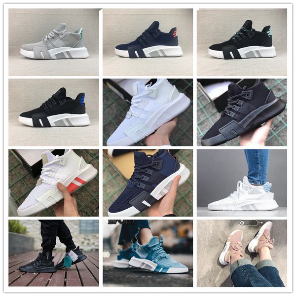 

new 2019 eqt bask support sports running shoes for women mens all black white grey eqt knit casual jogging sneakers size 36-45