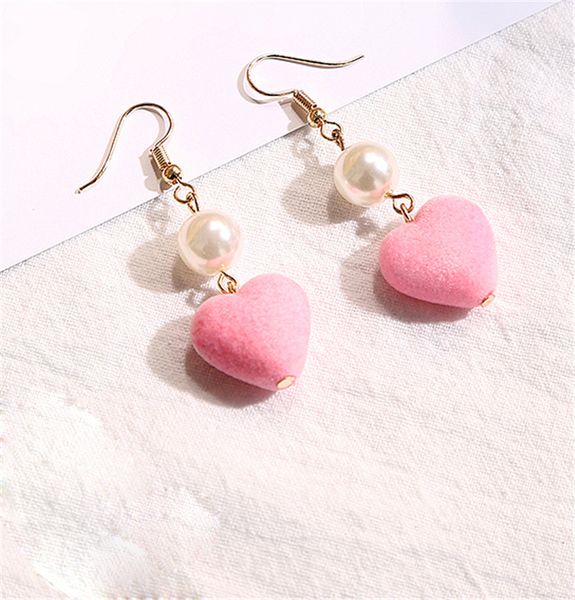 

anime fairy tail lucy heartfilia heart hook earrings pink dangle drop earring cosplay accessories jewelry collection women, Silver