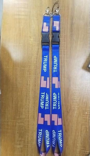 

New trump lanyard u a removable flag of the united tate key chain badge pendant party gift moble phone lanyard