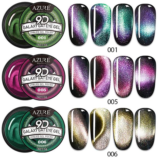 

maphie 3pcs/lot 9d galaxy cat eye gel polish semi permanent galaxy star effect soak off uv/led chameleon gel black base needed, Red;pink