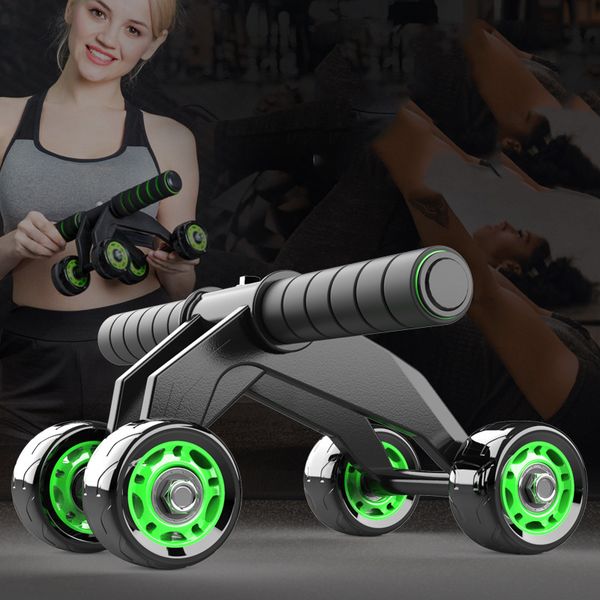 

four wheel abdominal wheel fitness equipment for home gym weight exercise equipment rueda abdominal ceinture abdominale