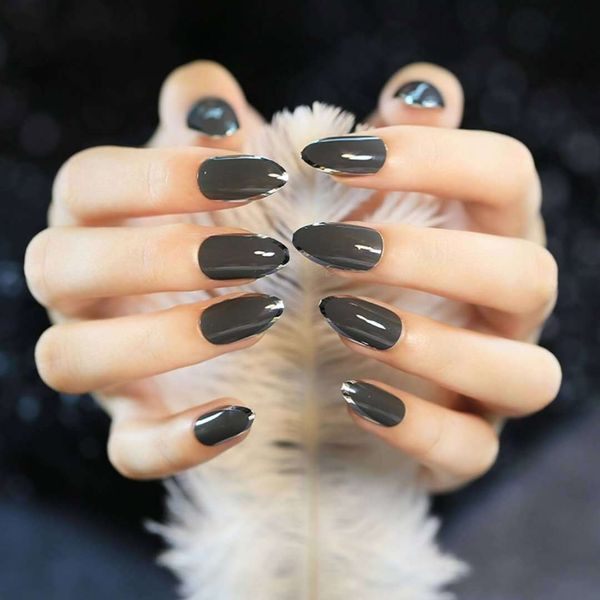 2020 Pre Design Rhinestone Fake Nails Bling Bling Beauty Nail Tips