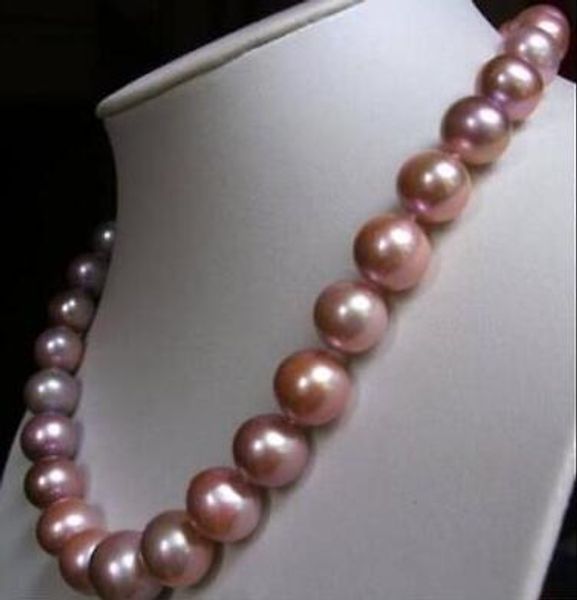 

classic 11-12mm south sea round white pearl necklace19 ", Silver
