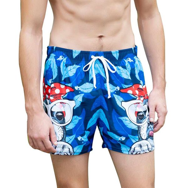 

2019 new arrival men swiming shorts dog print swimwear man swimsuit swim trunks summer bathing beach wear sufr boxer briefs s-88