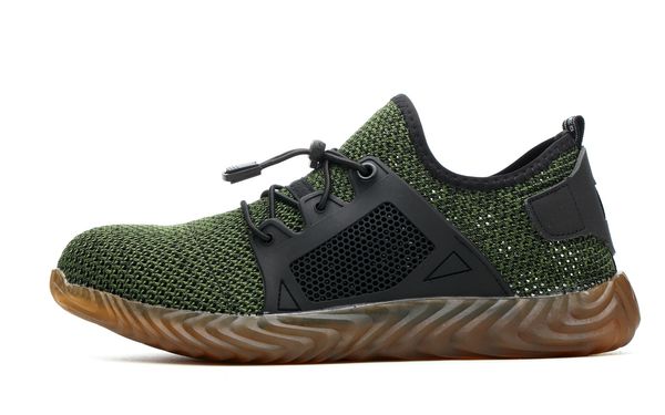 

men and women steel toe air safety boots indestructible ryder shoes puncture-proof work sneakers breathable shoes, Black;brown
