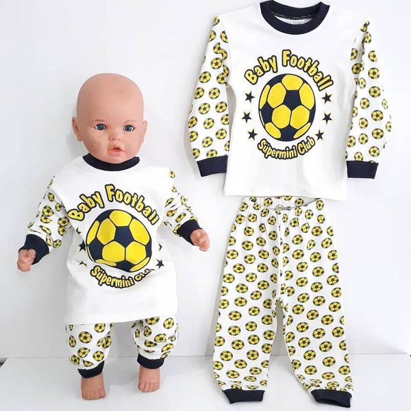 

of fb fans baby pajamas set, Blue;red