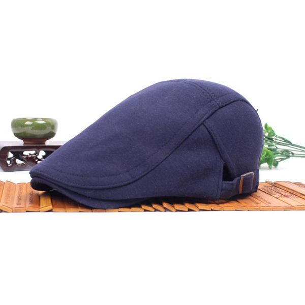 

men women protection beret cotton warm retro winter thickened fashion travel baseball cap, Blue;gray