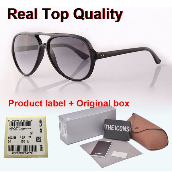 

1pcs wholesale sunglasses men women brand designer plank frame uv400 mirror glass lenses retro eyewear with box and label, White;black