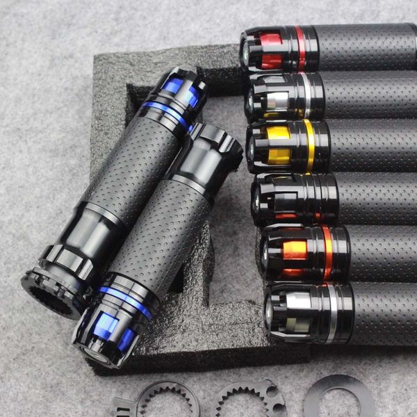 

universal 7/8'' 22mm motorcycle cnc handle bar grips motorbike handlebar grips&end 6 colors available for yamaha