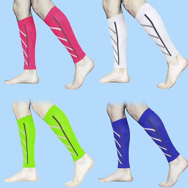 

pair calf support compression leg sleeve running shin splint brace wrap, Black