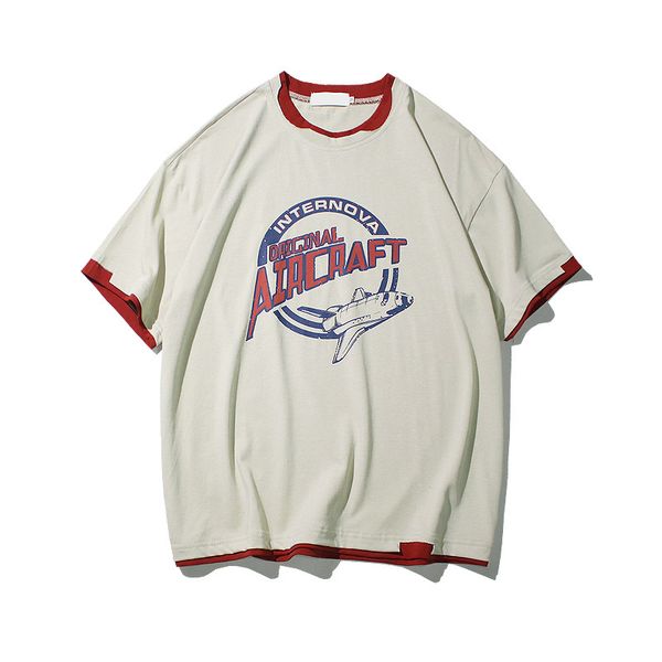 

short-sleeved t-shirt men korean summer trend loose ins port boys wind harajuku fashion brand short-sleeve t-shirt lovers, White;black