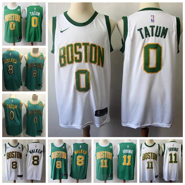 

Men 0 jay on tatum city green white edition jer ey 8 kemba walker bo ton 13 celtic 11 kyrie irving nba 13 ba ketball jer ey vintage, Black;red