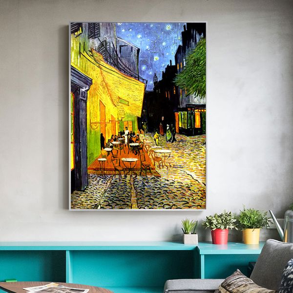 

van gogh cafe terrace at night analysis canvas painting world famous oil painting wall art home decor 190929