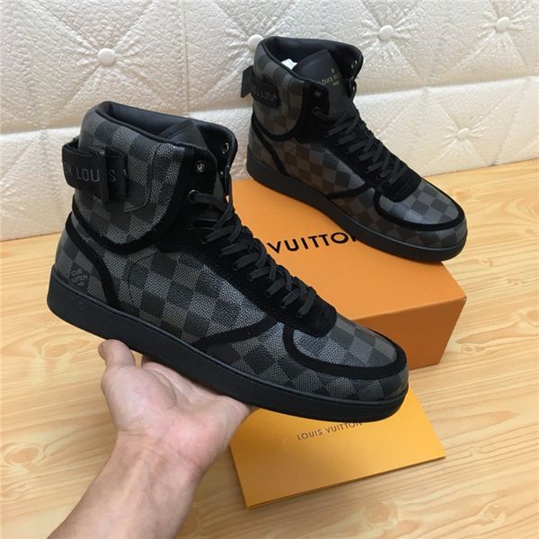 

fashionable wild women's shoes luxury leather boots brand women's boots high-shoes men's platform sports shoes men's cas, Black