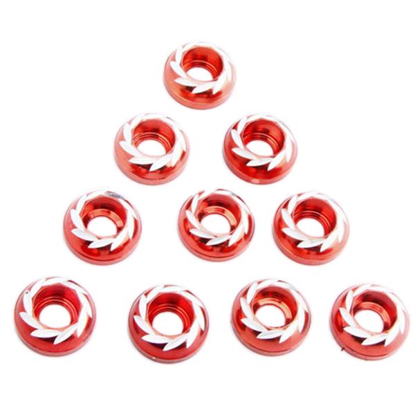 

10 pieces red aluminum car wheel tire valve stems air screw cap new