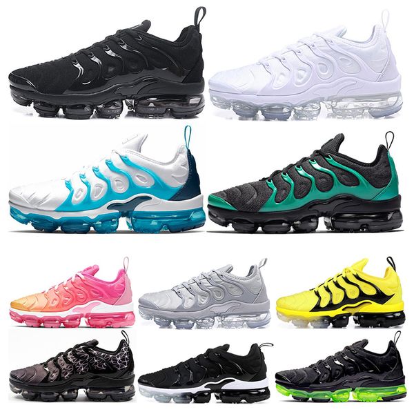 

nike air vapormax tn plus мужские кроссовки тройной белый черный шмель лимон лайм красный акульий зуб высокое качество женские кроссовки сп