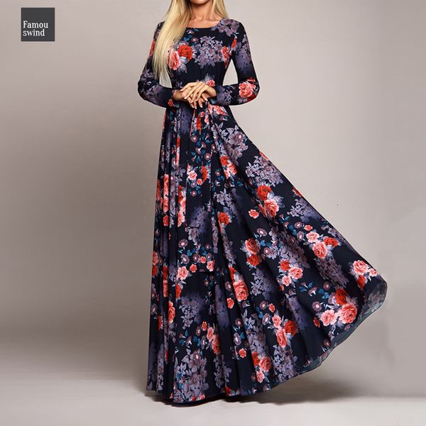 

2019 элегантное платье robe с длинным рукавом печатный мода весна-лето сексуальное платье женщин тонкий длинные платья партии vestidos, Black;gray