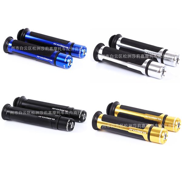 

cnc moto handle grips with bar end 22mm universal aluminum alloy scooter parts motorbike handlebar end decal motorcycle grip