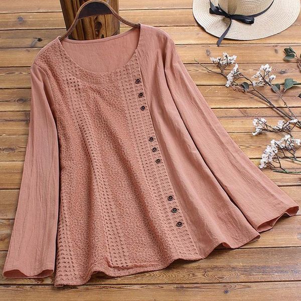 

women's blouses & shirts plus size women blouse summer 2021 long sleeve o-neck print womens and ladies female clothes blusa feminin, White