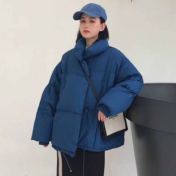 

new style down feather cotton-padded clothes 2019 winter down jacket korean-style loose-fit bf thick cotton-padded clothes-style, Black
