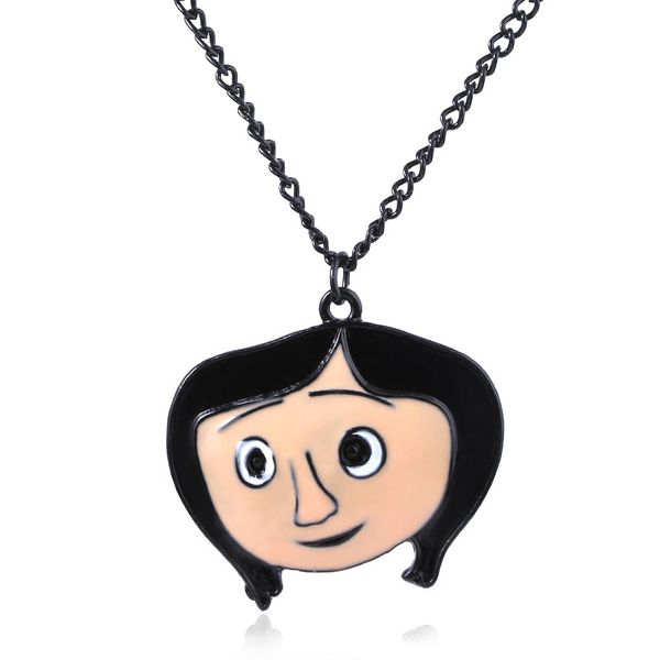 

new movies coraline necklace coraline avatar & the secret door necklace for woman halloween gift jewelry pendant, Silver
