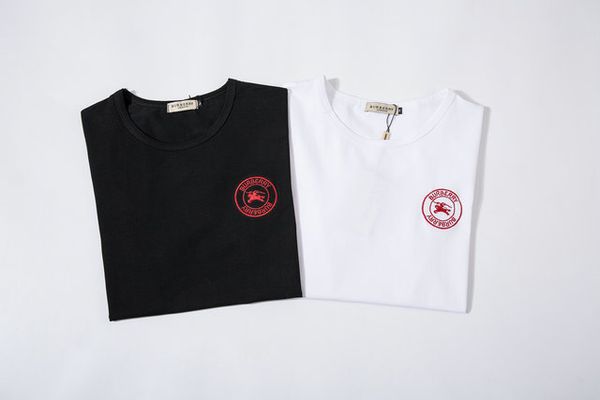 

burberri высокого качества мужчины тенниски 2020 новых хлопок горячей продажи с короткими рукавами дизайнер частный заказ тенниска классичес, White;black